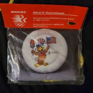 Official 14" Round Inflatable Seat Cushion from Los Angeles 1984 Olympics